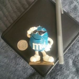 M&M Blue Jazz MONET JEWELRY TRINKET BOX W/CHARM